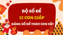 Bộ số đề 12 con giáp - Tổng hợp bảng số lô đề theo con vật mới nhất