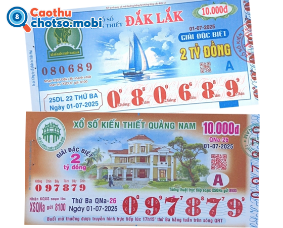 Vé số miền Trung có cách dò giống miền Nam