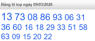 Bảng lô Top Rồng Bạch Kim được chọn nhiều nhất