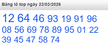 Bảng lô Top Rồng Bạch Kim được chọn nhiều nhất